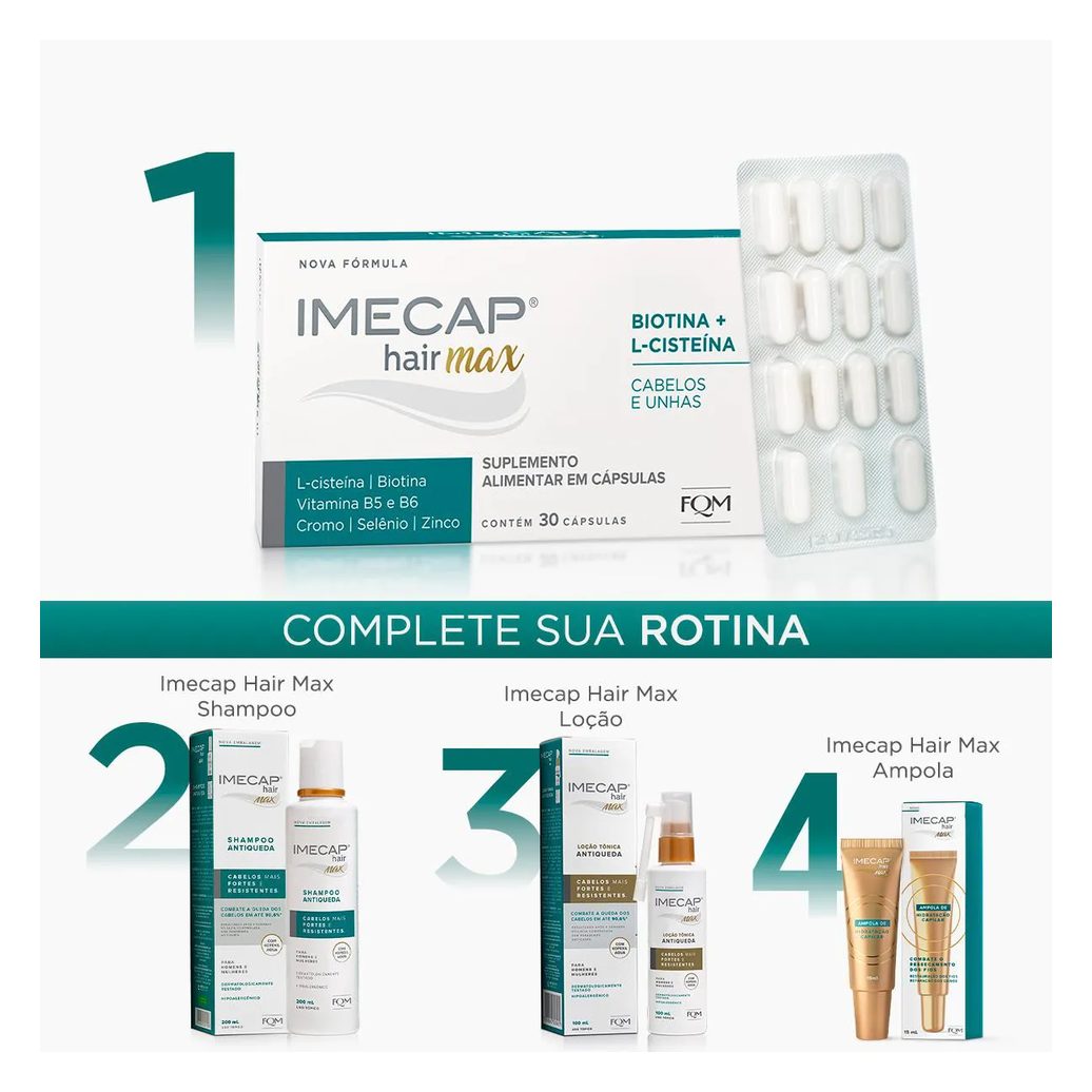 Suplemento Alimentar Imecap Hair Max 30 cápsulas