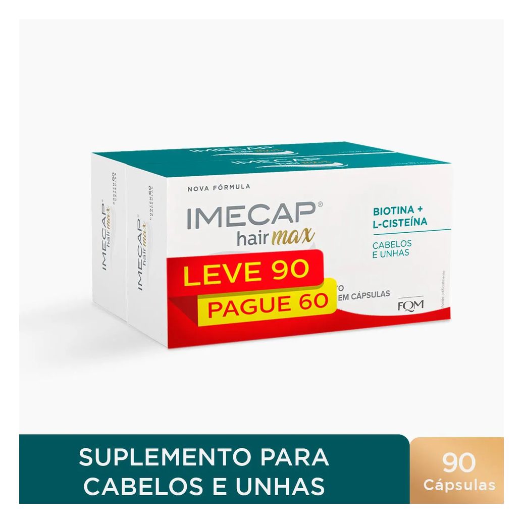 Kit Imecap Hair Max Cabelos e Unhas 60 + 30 cápsulas