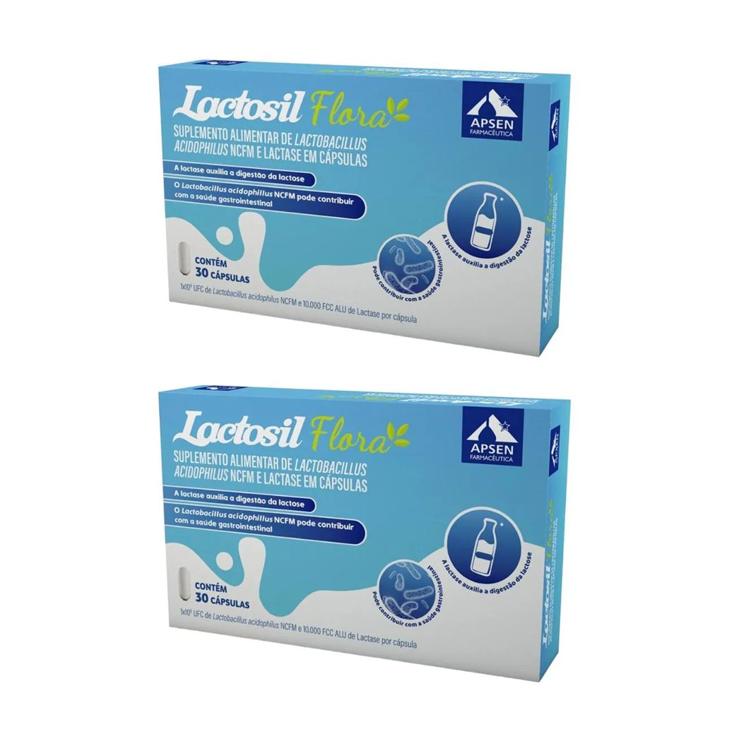 Kit 2 Suplemento Vitamina Lactosil Flora 30 Cps - Apsen