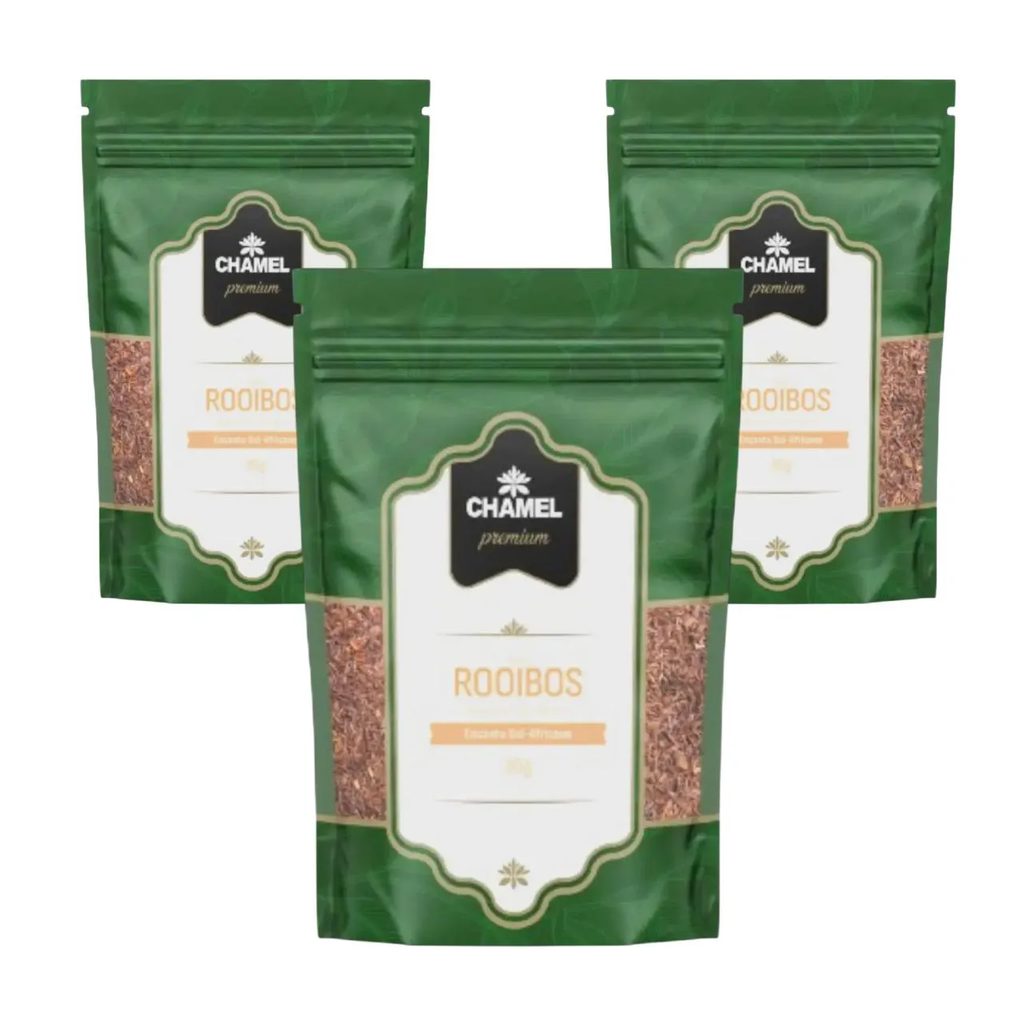 Kit 3 Chá de Rooibos para Infusão 30g Chamel Premium -chamel