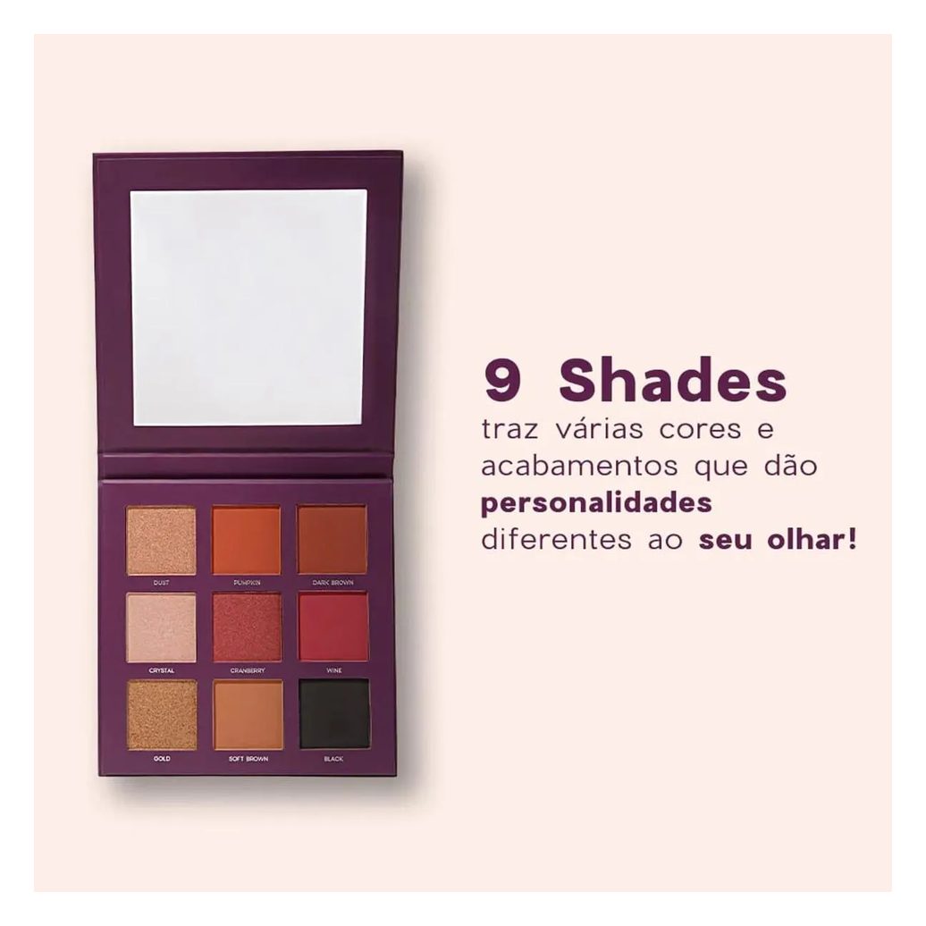 Océane Purple 9 Shades - Paleta de Sombras 25g