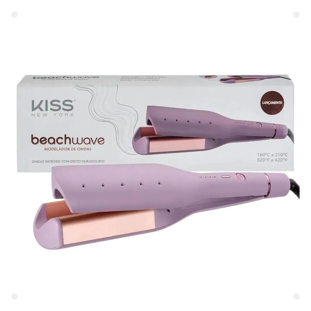Modelador de Ondas Kiss New York Beachwave Lilás Bivolt