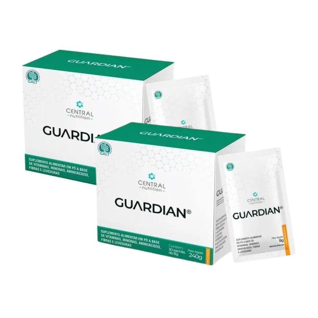 Combo 2 Guardian Sabor Tangerina 30 sachês 8g Central Nutrition