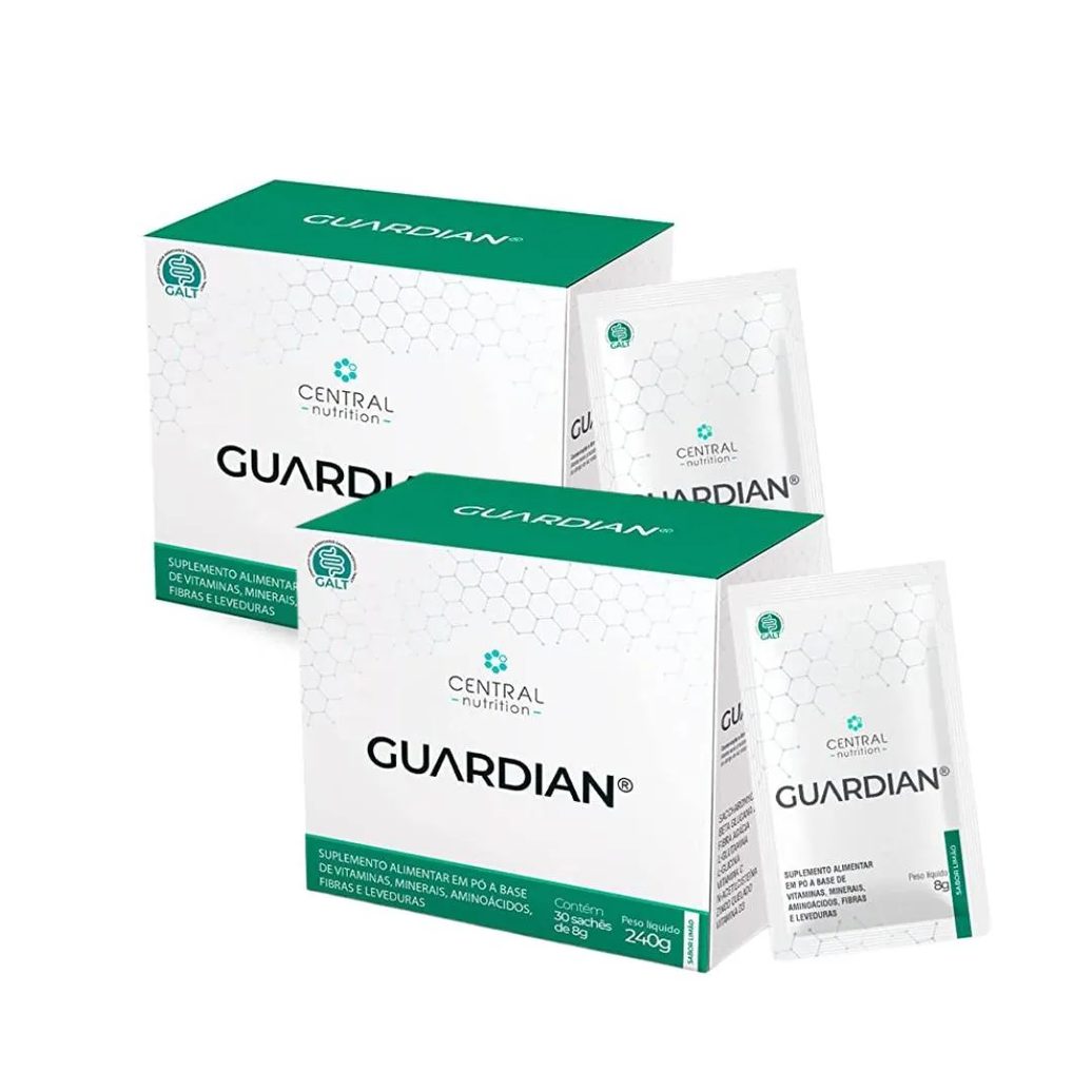 Combo 2 Guardian Sabor Limão 30 sachês 8g Central Nutrition