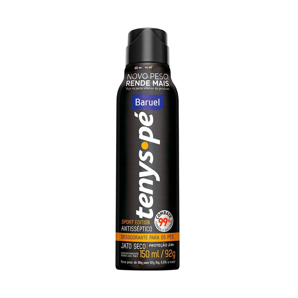 Talco Pes Tenys Pe Baruel Aerossol 150ml Seco Canf - Kit C / 2un
