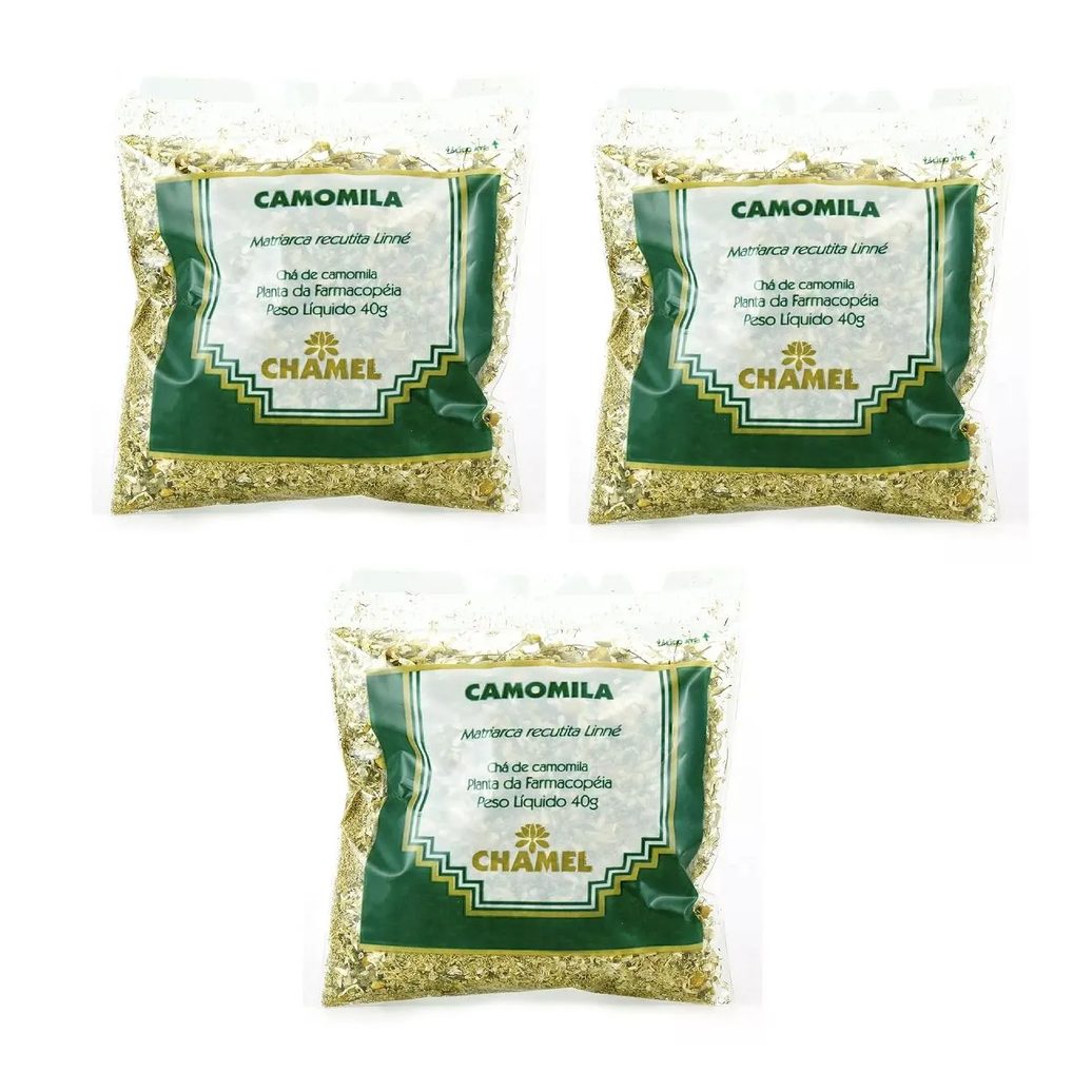Kit 03 Pacote de Chá de Camomila 40g - Chamel