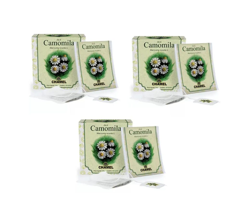 Kit 03 Chá de Camomila com 10 Sachês 10g - Chamel
