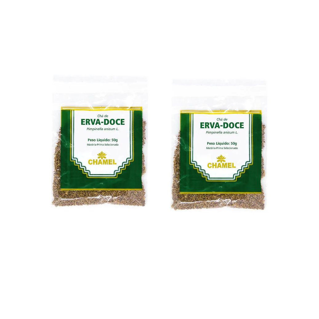 Kit 02 Pacote de Chá de Erva Doce 50g - Chamel