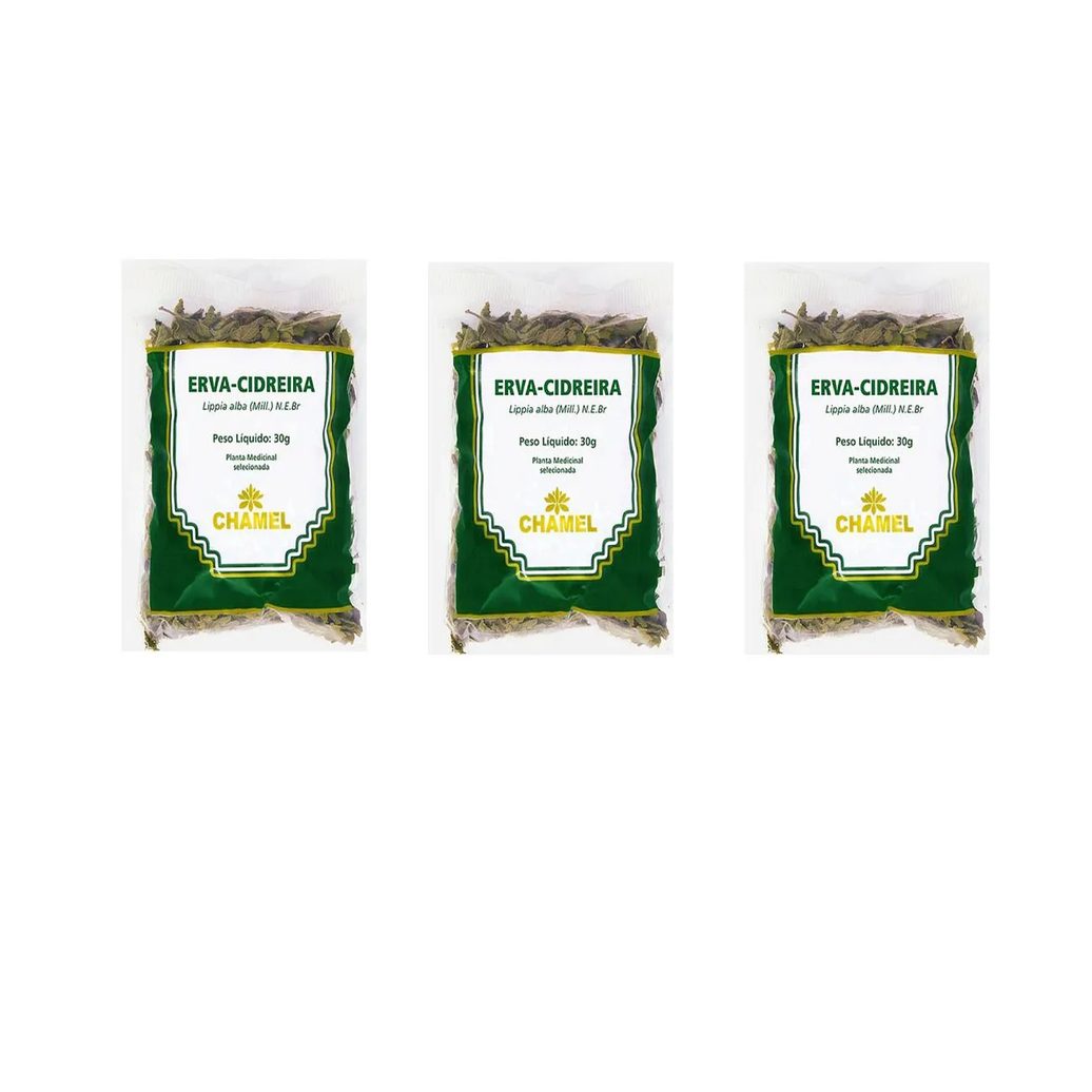 Kit 03 Pacote de Chá de Erva Cidreira 30g - Chamel