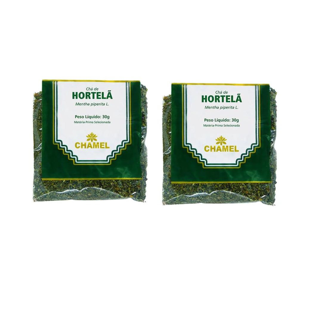 Kit 02 Pacote de Chá de Hortelã 30g - Chamel