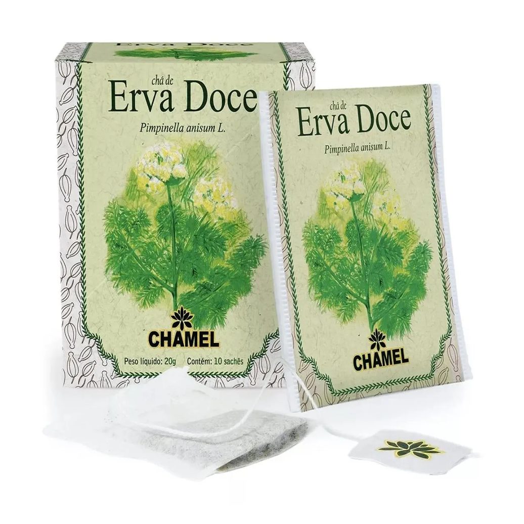 Chá de Erva Doce com 10 Sachês - Chamel