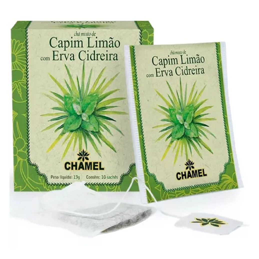 Chá Misto de Capim Limão e Erva Cidreira C/10 Sachês- Chamel
