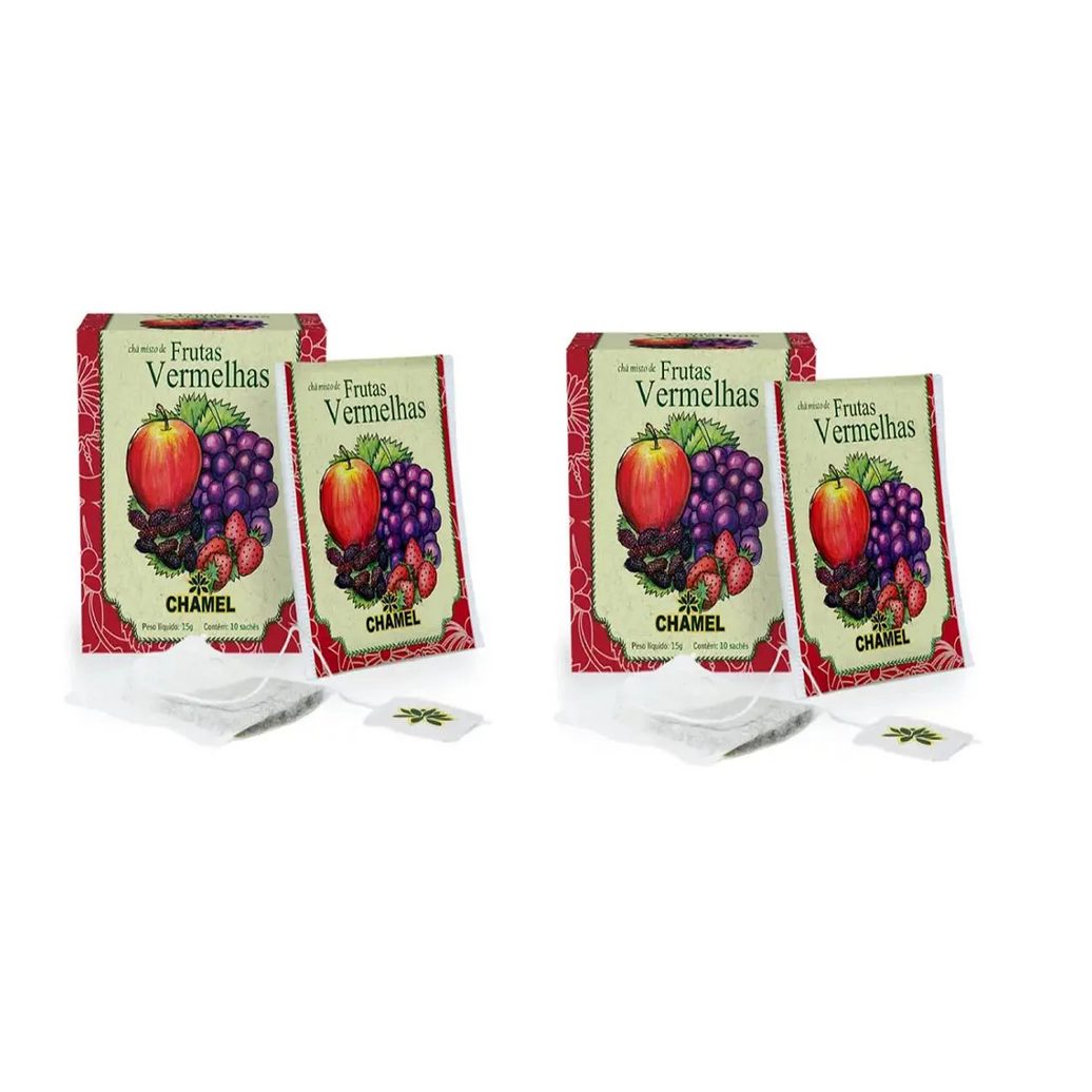 Kit 02 Chá Misto de Frutas Vermelhas com 10 Sachês - Chamel