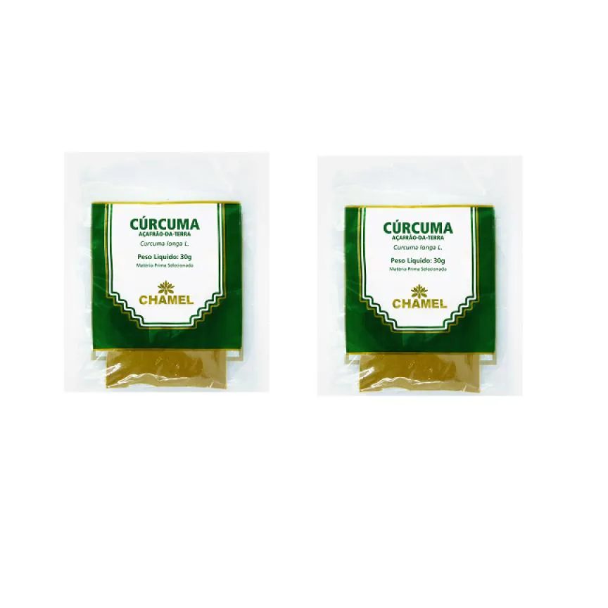 Kit 02 Pacote de Chá Cúrcuma 30g - Chamel