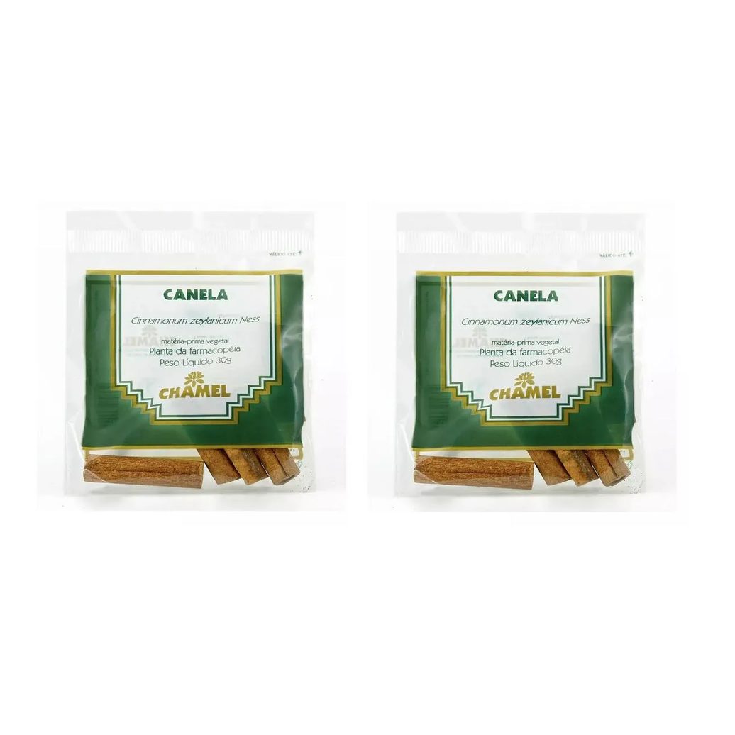Kit 02 Pacote Canela Rama para Infusão de Chá 30g Chamel