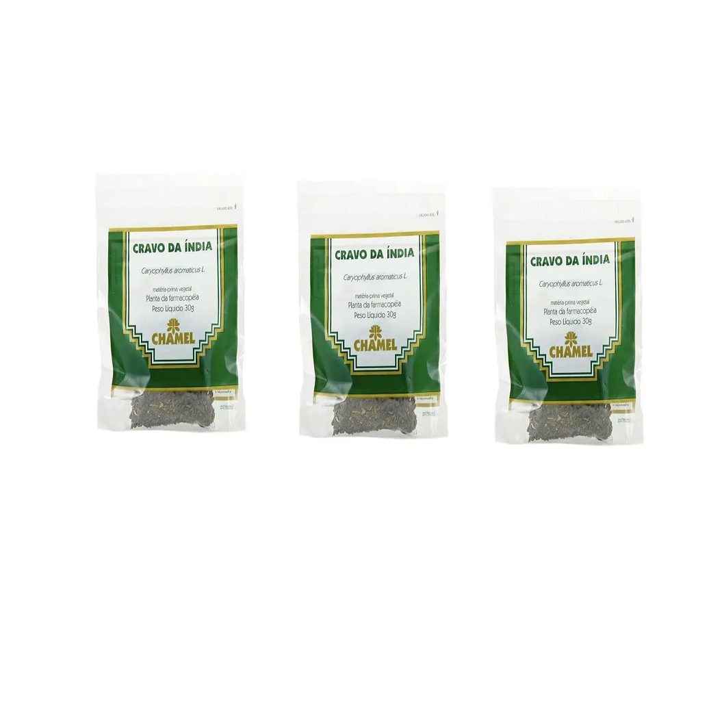 Kit 03 Pacote de Cravo da India para Chá 30g - Chamel