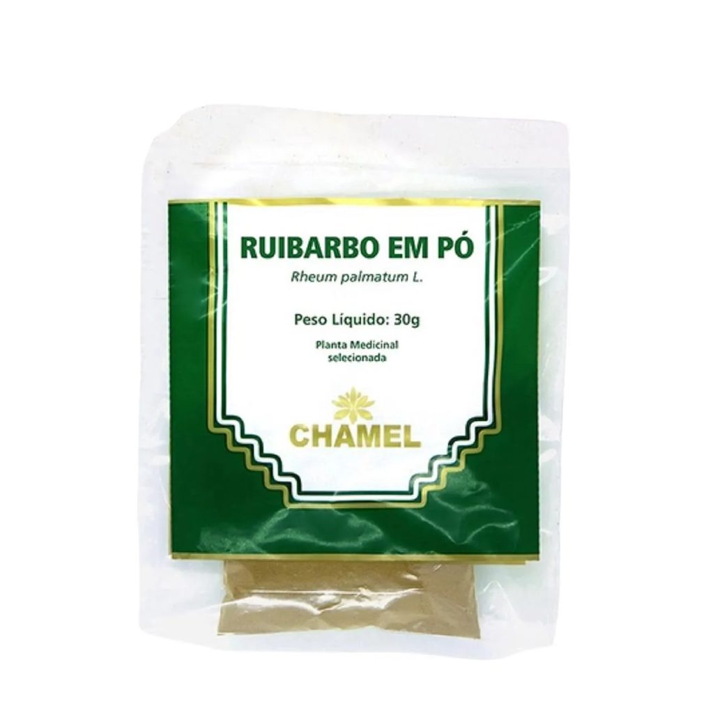 Pacote de Chá de Ruibarbo Pó 30g - Chamel