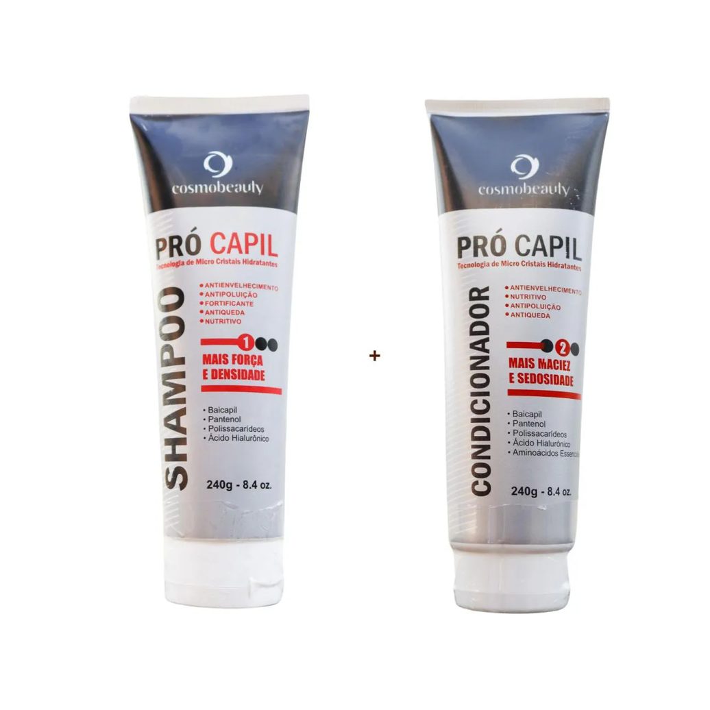 Cosmobeauty Kit Shampo e Condicionador Antiqueda Pro Capil