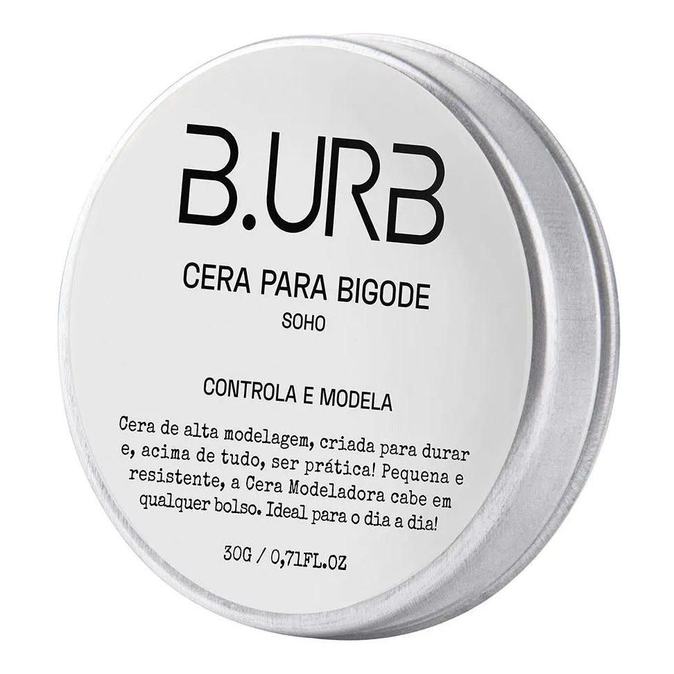 Cera para Bigode Soho Controla e Modela 30g Barba Urbana B.urb