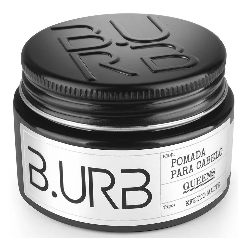 Pomada para Cabelo Queens Efeito Matte / Seco 100g Barba Urbana B.urb