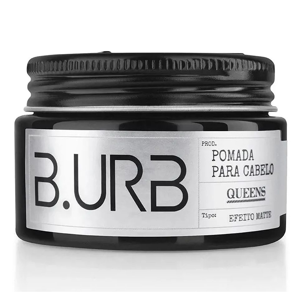Pomada para Cabelo Queens Efeito Matte / Seco 100g Barba Urbana B.urb