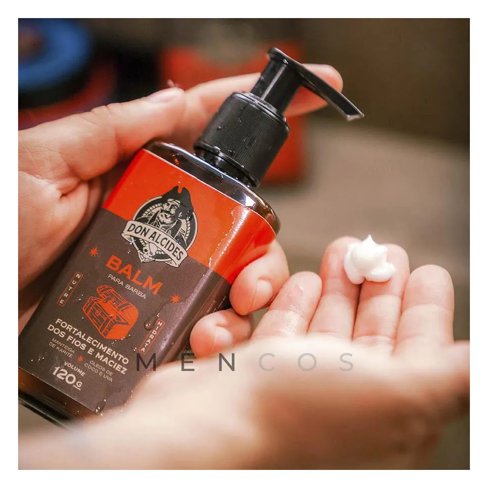 Balm para Barba Negra Amadeirado, Doce e Marcante 120g Don Alcides