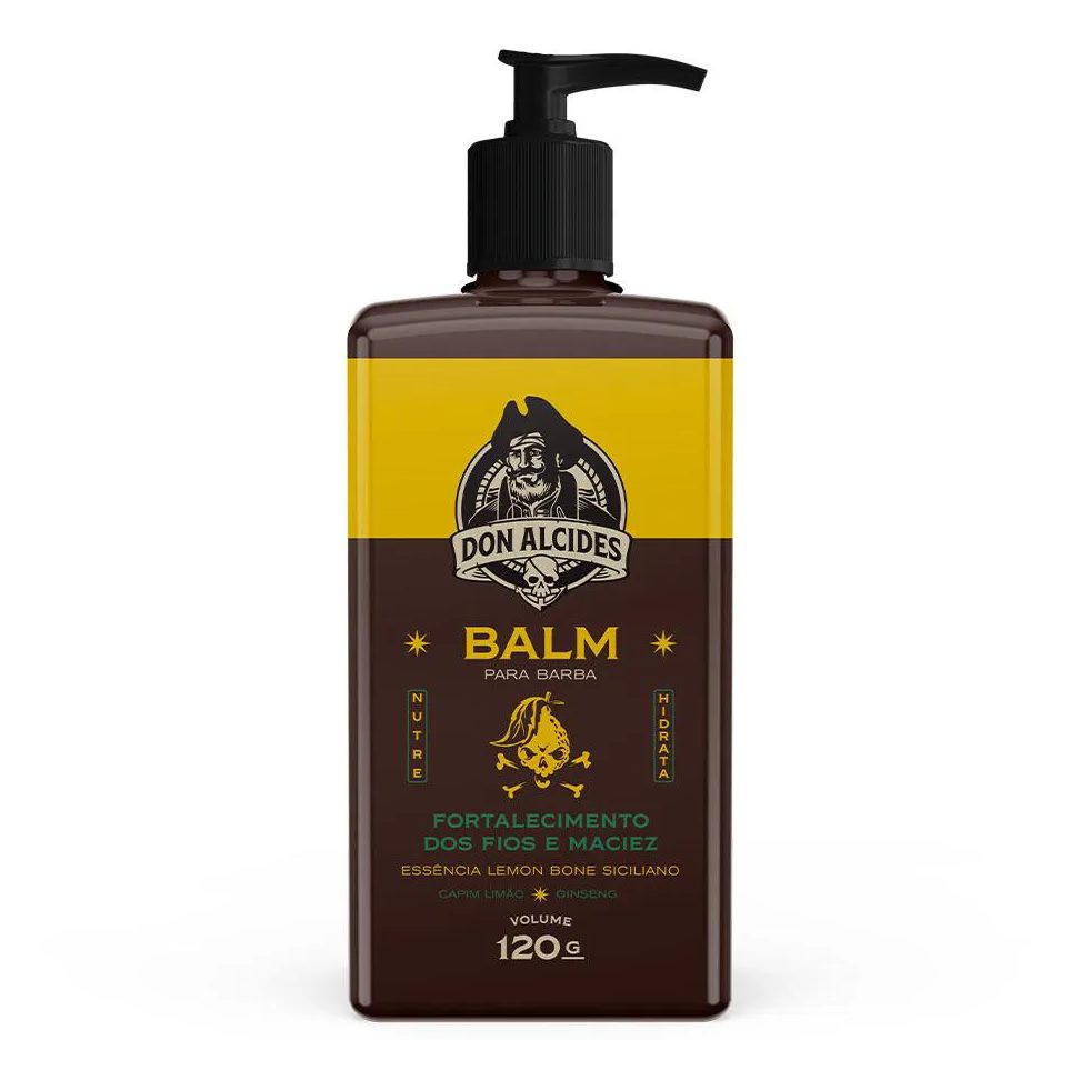 Balm para Barba Lemon Bone Siciliano Cítrico Refrescante 120g Don Alcides