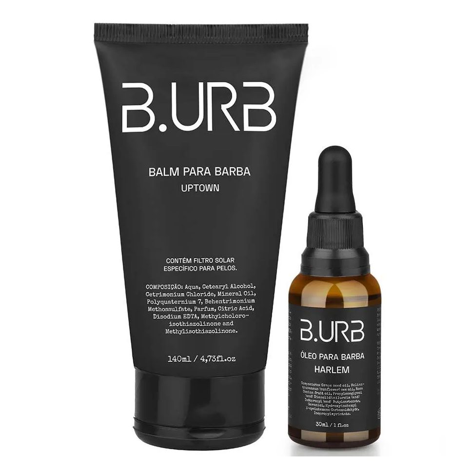 Kit Balm Uptown + Óleo Harlem Amadeirado Barba Urbana B.urb