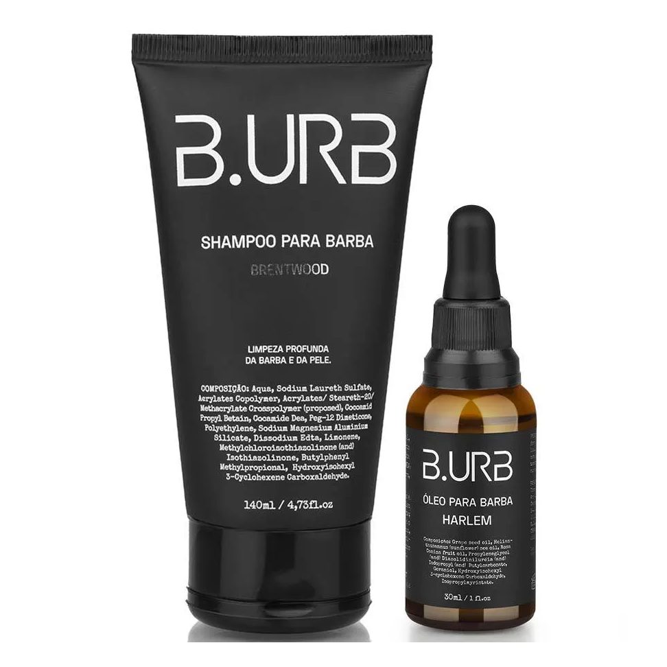Kit Shampoo Brentwood + Óleo Harlem Amadeirado Barba Urbana B.urb