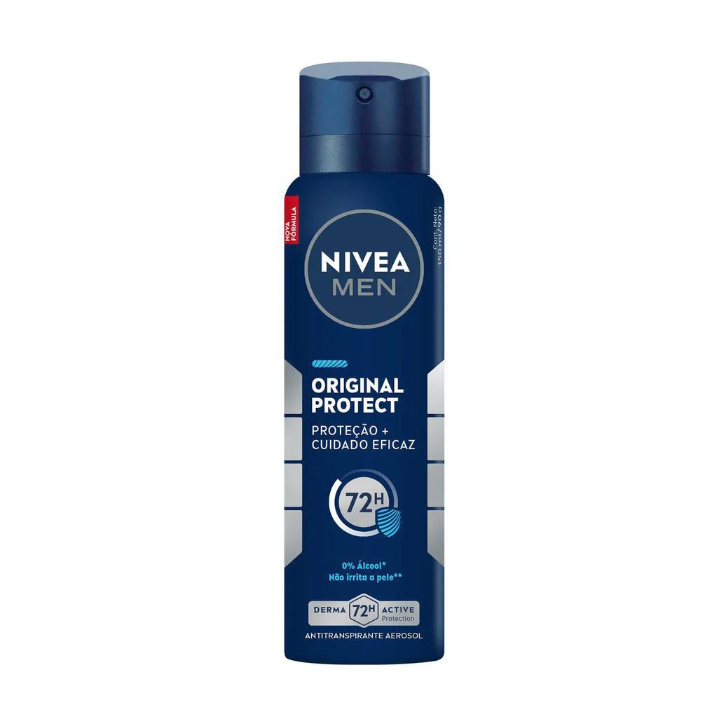 Desodorante Antitranspirante Aerosol Nivea Men Original Protect Masculino 48h 150ml