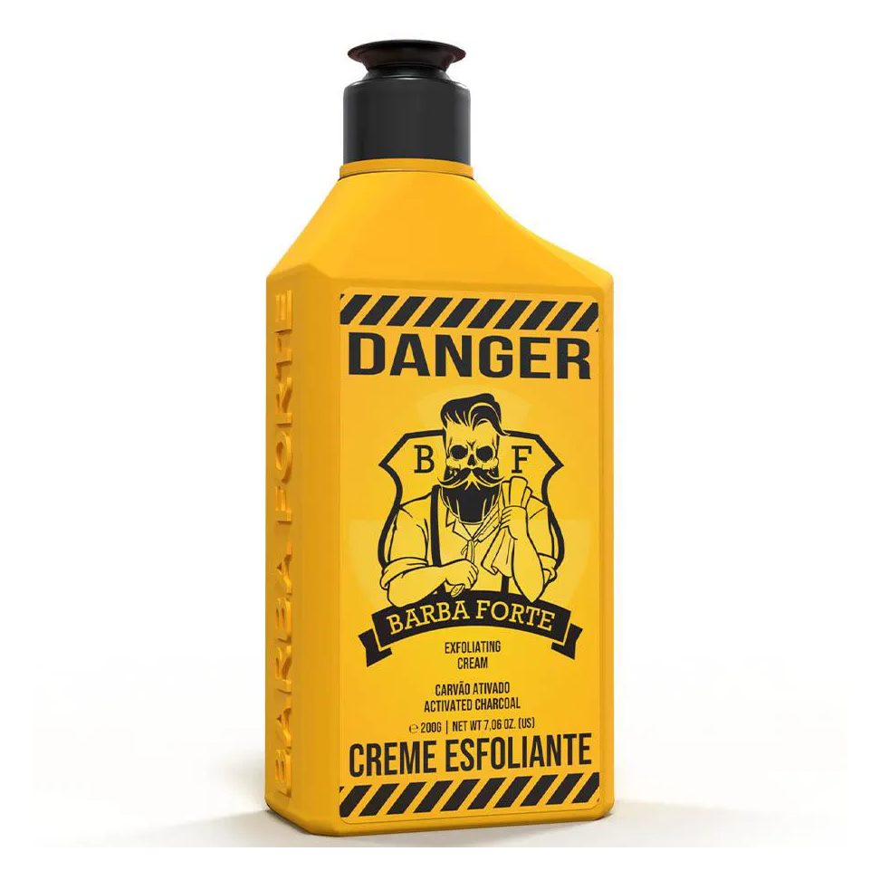 Creme Esfoliante Facial Danger Com Carvão Ativado 200G Barba Forte