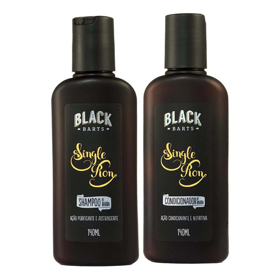 Kit Barba Shampoo + Condicionador Single Ron 140ml Black Barts