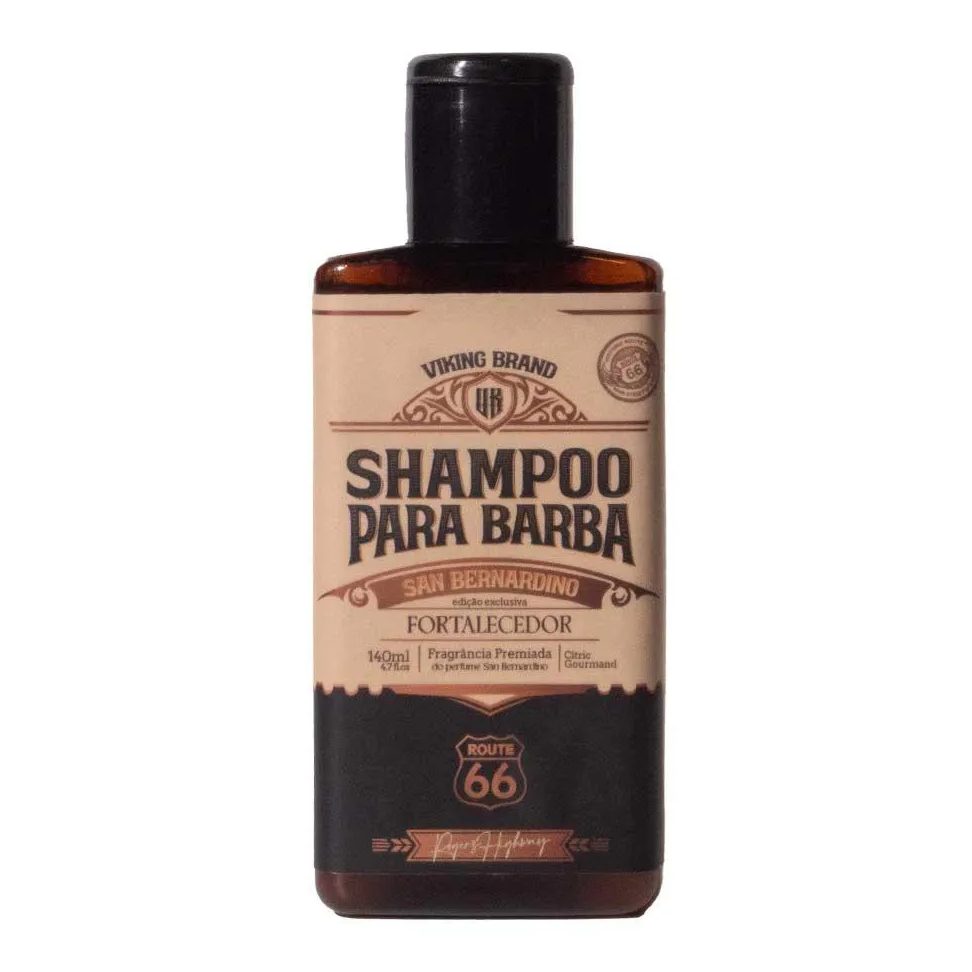 Shampoo para Barba San Bernardino Fortalecedor Route 66 140ml Viking