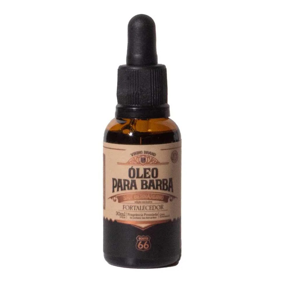 Óleo para Barba San Bernardino Fortalecedor Route 66 30ml Viking