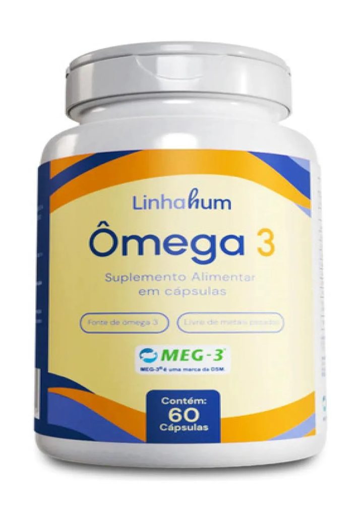 Ômega 3 Suplemento 60 cápsulas 1000mg Selo Meg-3 Linhahum