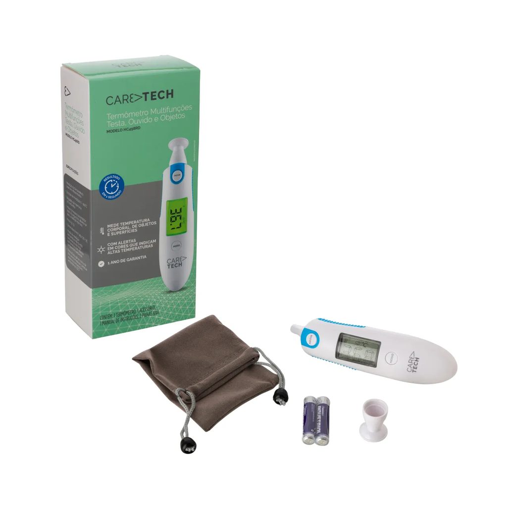 Termômetro Digital Caretech Infravermelho Multifunções HC498RD 1 unidade