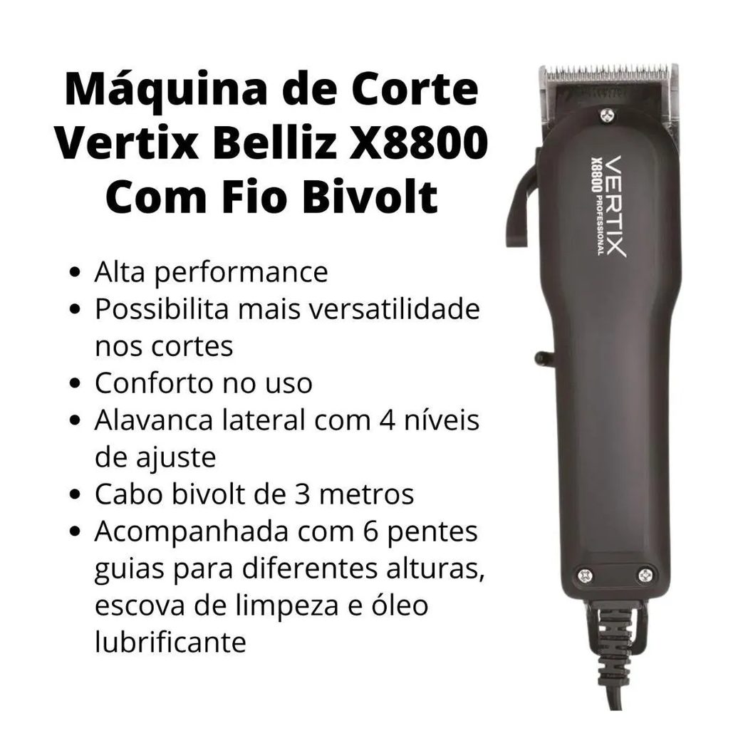 Belliz Vertix Maquina Corte X8800 C/fio Bivolt