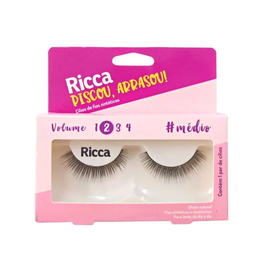 Cílios Postiços Ricca Belliz Piscou,arrasou Vol:2 Médio Cód.2676