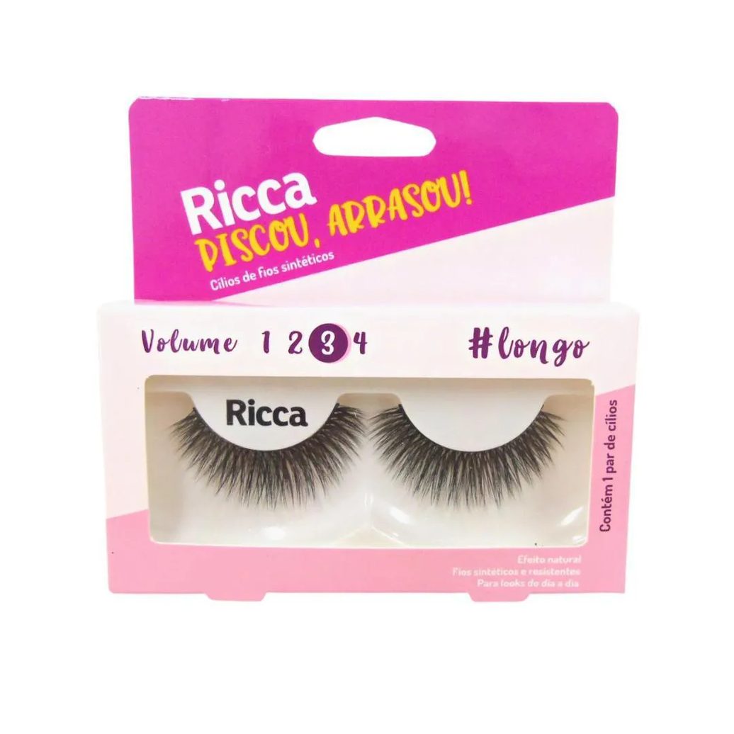 Cílios Postiços Ricca Belliz Piscou,arrasou Vol:3 Longo Cód.2679
