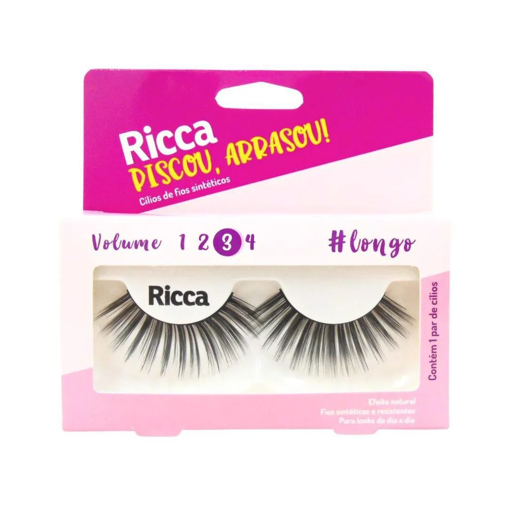 Cílios Postiços Ricca Belliz Piscou,arrasou Vol:3 Longo Cód.2680