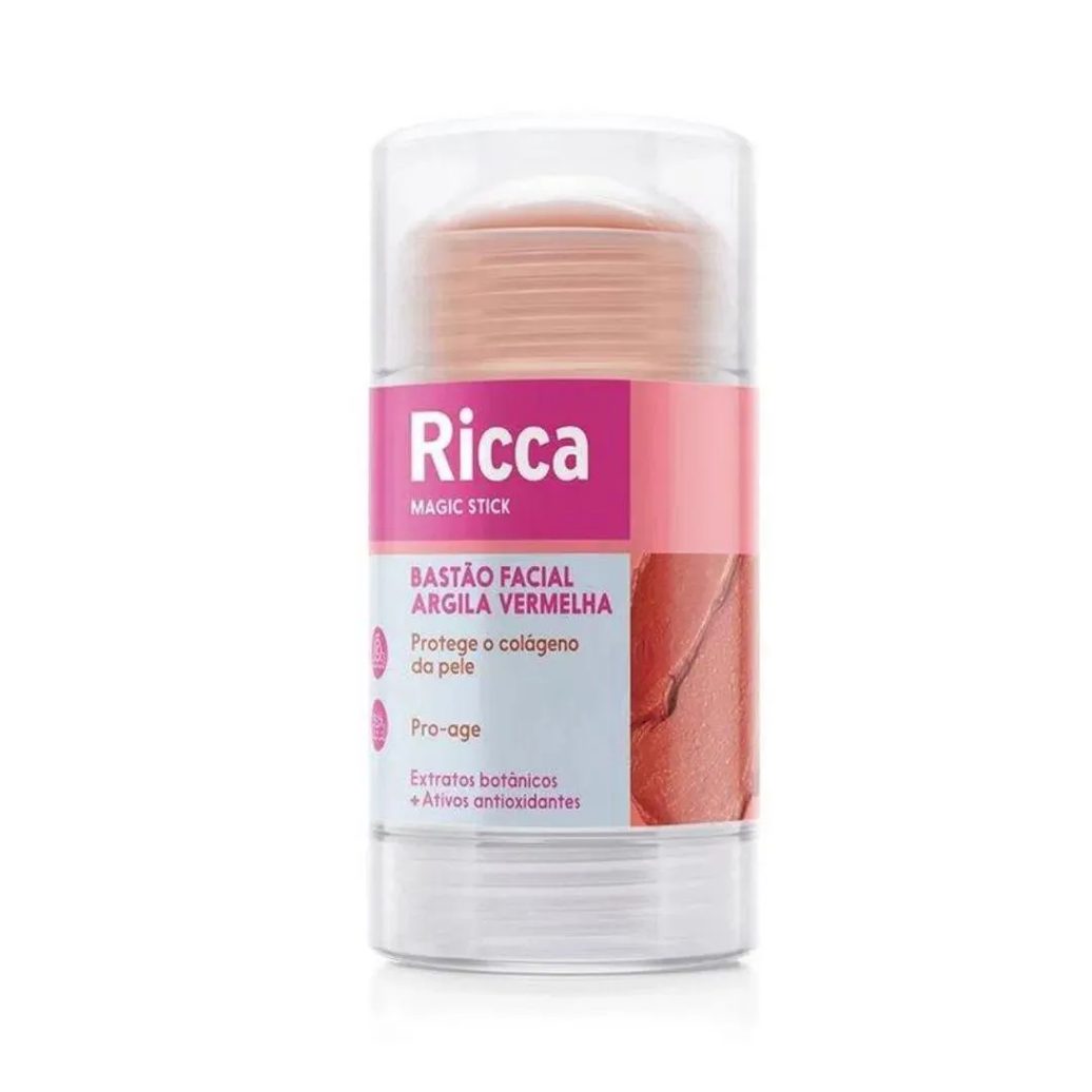 Bastão Facial Ricca Argila Vermelha 30g Cód.3806