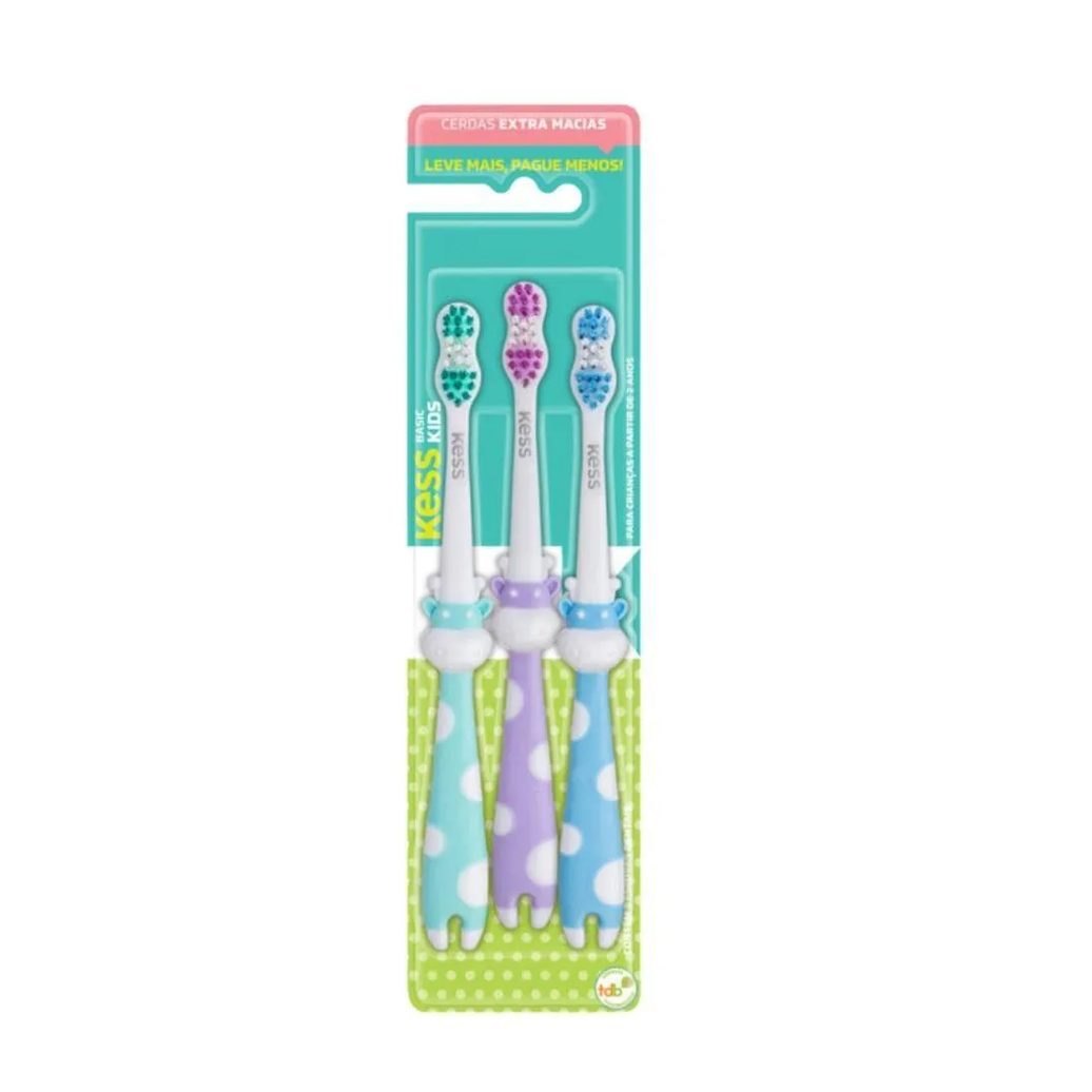 Escova Dental Basic Kids Kess Belliz C/3 Un Ref. 2566