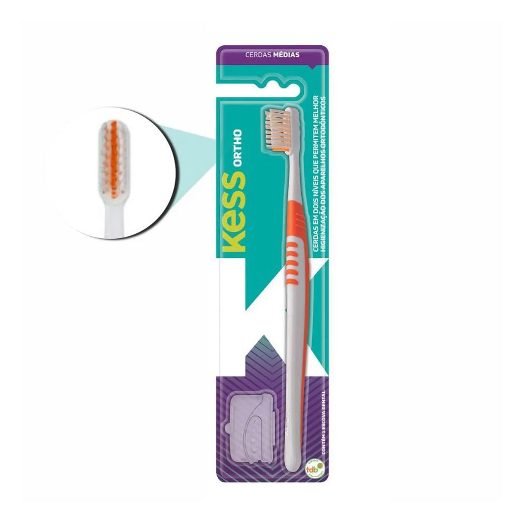 Escova Dental Kess Ortodôntica Cores Sortidas Cód.1992