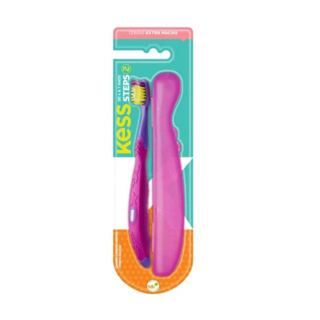 Escova Dental Steps Kess Belliz Rosa Cod.2041