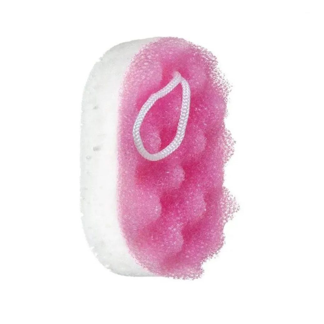 Esponja de Banho Ricca Dupla Face Rosa Cód.309