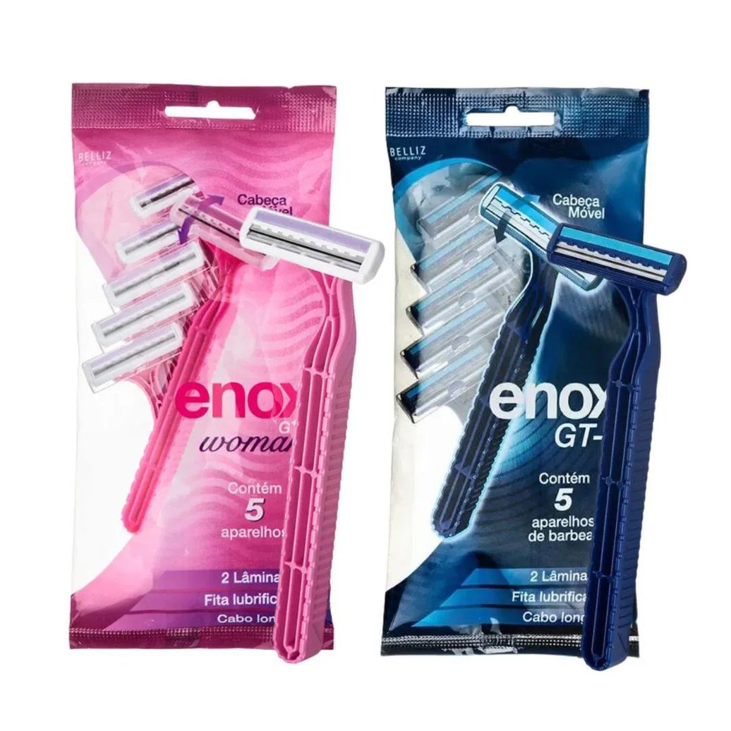 Kit Enox Aparelho de Depilar Gt-2 Woman + Aparelho de Barbear Gt-2