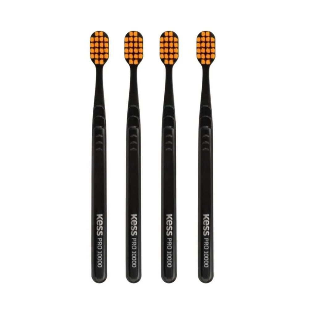 Kit Escova Dental Extra Macia Kess Pro 10k Belliz Laranja C/4