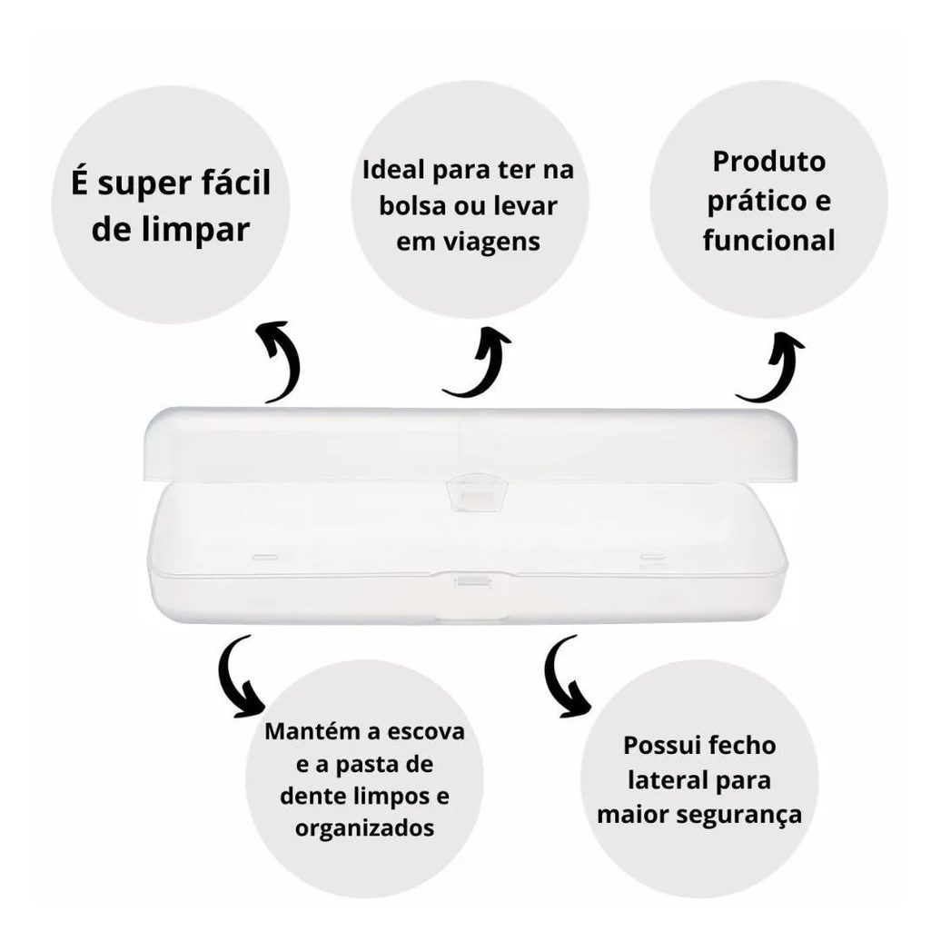 Porta Escova e Pasta de Dente Ricca Beauty Trip Cores Sortidas Cód.3340