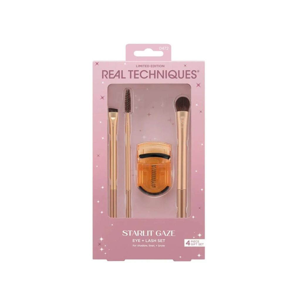 Real Techniques Edição Limitada Kit Starlit Gaze Pincéis para Olhos e Curvador de Cílios