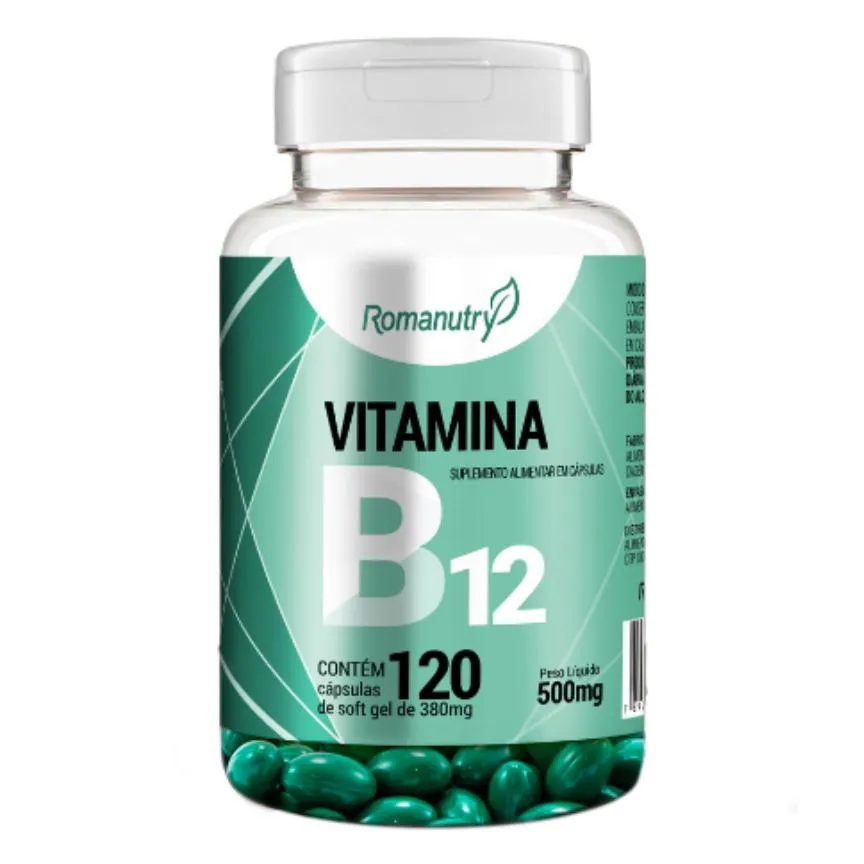 Vitamina B12 500mg 120 cápsula - Romanutry